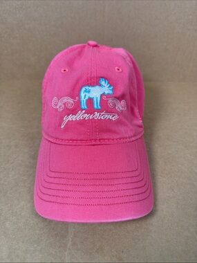 Yellowstone Pink Embroidered Moose Cap